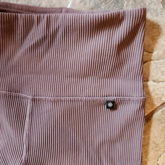 Athleta X Alicia Keys Elation Ribbed Tight In Taupe. Size S. EUC.#988849 - Picture 2 of 6